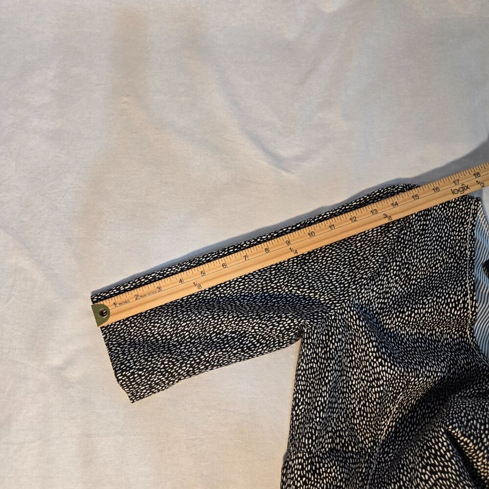 PIAZZA SEMPIONE Black/White Printed Dress Size Italian 44 US 8 Made Italy! NEW! - Picture 16 of 16